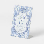 Signe De Table Numéro de table élégant à fleurs bleues pour maria (Recto)
