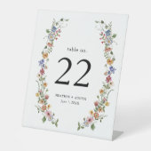 Signe De Table Numéro de table floral (Recto)