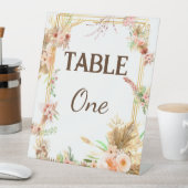 Signe De Table Numéro de table floral bohème (In SItu)