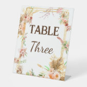 Signe De Table Numéro de table floral Boho (Recto)