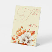 Signe De Table Numéro de table florale de teintes douces du couch (Recto)