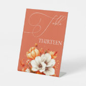 Signe De Table Numéro de table florale du coucher de soleil de Vé (Recto)