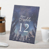 Signe De Table Numéro de Table Mariage Céleste Forêt Nuit Étoilée (In SItu)