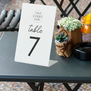 Signe De Table Numéro de table minimaliste moderne Logo d'entrepr