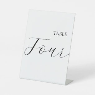 Signe De Table Numéro de table minimaliste quatre