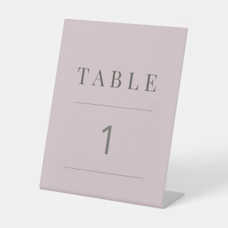 Signe De Table Numéro de table minimaliste Rose Poussiéreuse