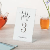 Signe De Table Numéro de table moderne simple (In SItu)