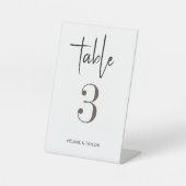 Signe De Table Numéro de table moderne simple (Recto)