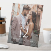 Signe De Table Numéro de table photo personnalisée moderne (In SItu)