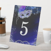 Signe De Table Numéro de table pour soirée masquée carte (In SItu)