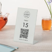 Signe De Table Numéro de table QR Code Scan pour commander un res (In SItu)