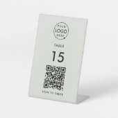 Signe De Table Numéro de table QR Code Scan pour commander un res (Recto)