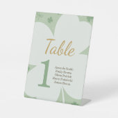 Signe De Table Numéro de table Trèfle Chanceux (Recto)
