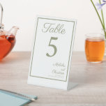 Signe De Table Numéro de tableau de piédestal pour un mariage mod<br><div class="desc">Numéro de la table d'enseigne pour un mariage moderne,  Pastel Color.</div>