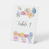 Signe De Table Numéro du tableau de fleurs de l'aquarelle de prin (Recto)