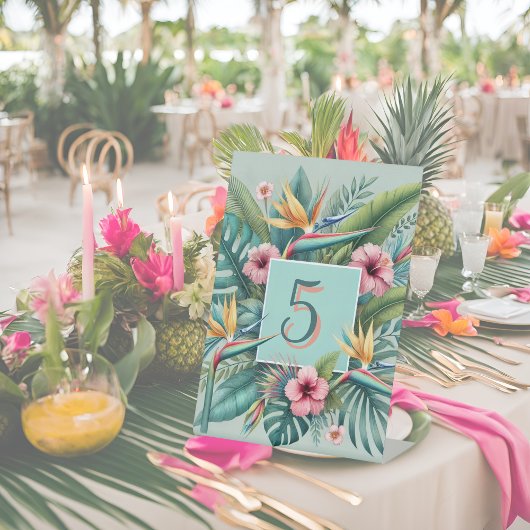 Signe De Table Numéro du tableau Essence tropicale