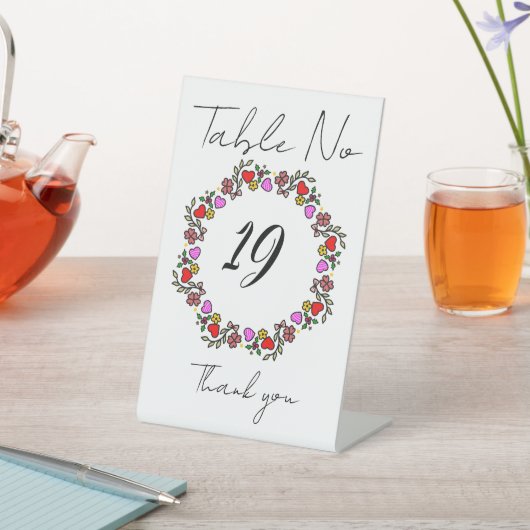 Signe De Table Numéros de table (In SItu)