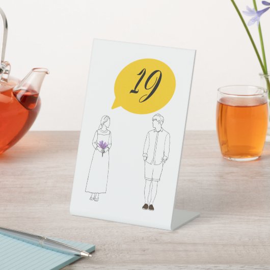 Signe De Table Numéros de table (In SItu)