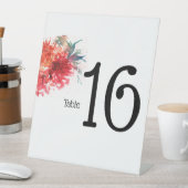 Signe De Table Numéros de table de mariage floraux - Acrylique (In SItu)