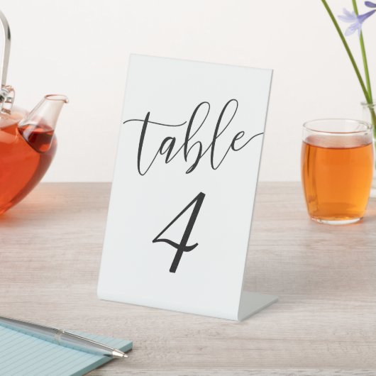 Signe De Table Numéros de table de script mariage (In SItu)