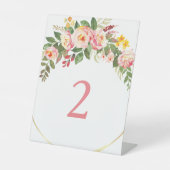 Signe De Table Numéros de table floraux (Recto)