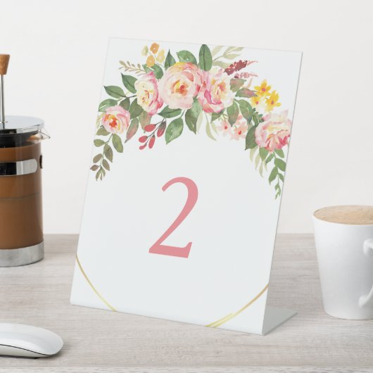 Signe De Table Numéros de table floraux (In SItu)