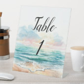 Signe De Table Numéros de table modernes à thème marin aquarelle (In SItu)