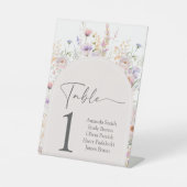 Signe De Table Numéros de table pour Baby Shower Little Wildflowe (Recto)