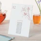 Signe De Table Numéros de tableau Mariage en ligne rose (In SItu)