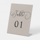 Signe De Table Numéros de tableau minimaux de calligraphie modern (Recto)