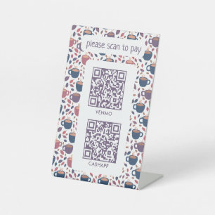 Signe De Table NUMÉROTER POUR PAYER LES CODES QR Café Espresso