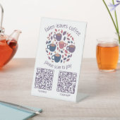 Signe De Table NUMÉROTER POUR PAYER LES CODES QR Café Espresso (In SItu)