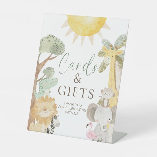 Signe De Table Nyala Safari Animaux Cartes et Cadeaux (Recto)