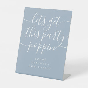 Signe De Table Obtenez Cette Partie Poppin Popcorn Bar Dusty Blue