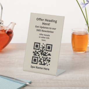 Signe De Table Obtenez Code QR de mises à jour Lettre d'informa
