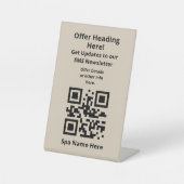 Signe De Table Obtenez Code QR de mises à jour | Lettre d'informa (Recto)