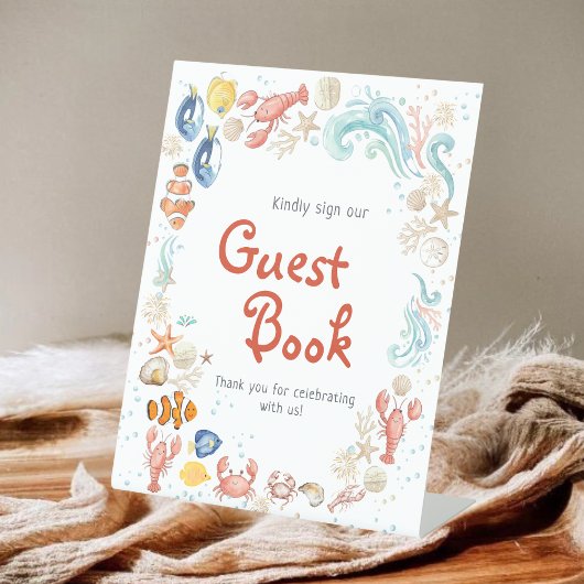 Signe De Table Ocean Beach She Is Catch Bridal Shower Guest Book