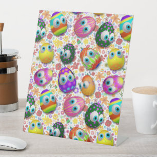 Signe De Table Œufs de Pâques Dessin Animé Mignons et Drôles