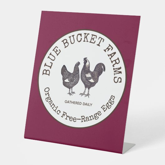 Signe De Table Oeufs frais de ferme (Recto)