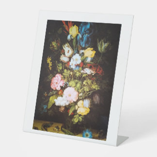 Signe De Table Œuvres d'art élégantes de fleurs sauvages vintage