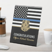 Signe De Table Officier de la Police Academy Félicitations (In SItu)