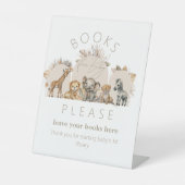 Signe De Table Oh Baby Safari Animaux Boho livre de Baby shower (Recto)