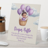 Signe De Table Oh Baby shower pourpre (In SItu)
