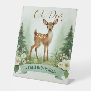 Signe De Table Oh, Deer ! Fête du Baby shower Woodland