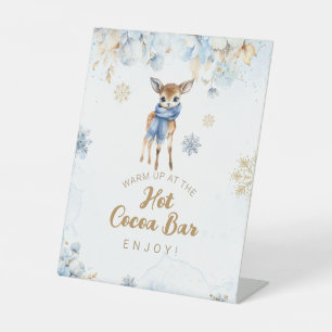 Signe De Table Oh Deer Winter Baby Boy Shower Cocoa Bar