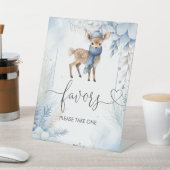 Signe De Table Oh Deer Winter Boy Baby shower Faveurs (In SItu)