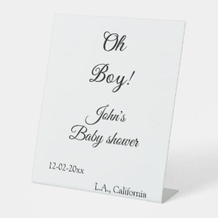 Signe De Table oh garçon fille baby shower ajouter nom date année