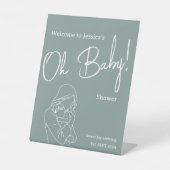 Signe De Table "Oh mon bébé !" Invitation baby shower 2024 (Recto)