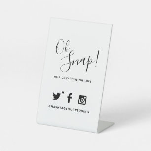 Signe De Table Oh snap hashtag mariage texte simple mono info