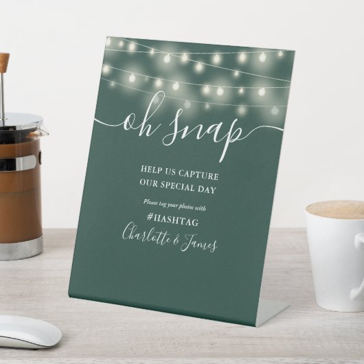 Signe De Table Oh Snap Mariage String lights Emerald Green (In SItu)